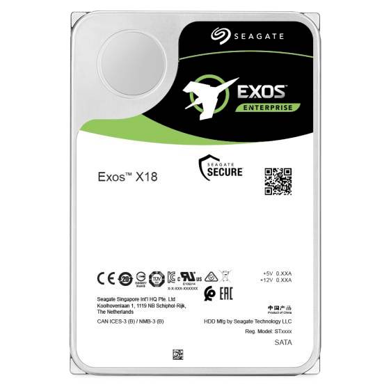 Seagate Exos X18 12 TB Hard Disk interno 3,5" SATA III ST12000NM000J Bulk