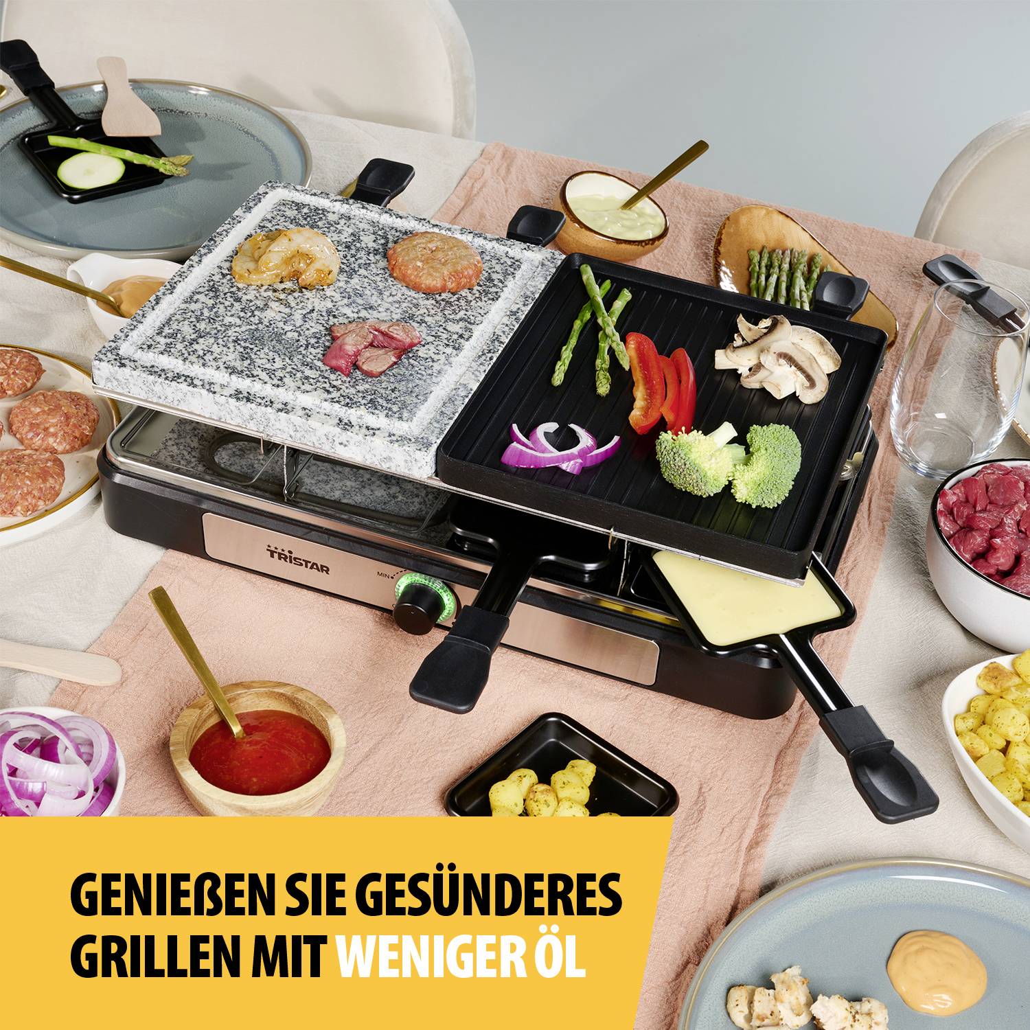 Tristar RA-2747 griglia per raclette 8 persona(e) 1400 W Nero-13