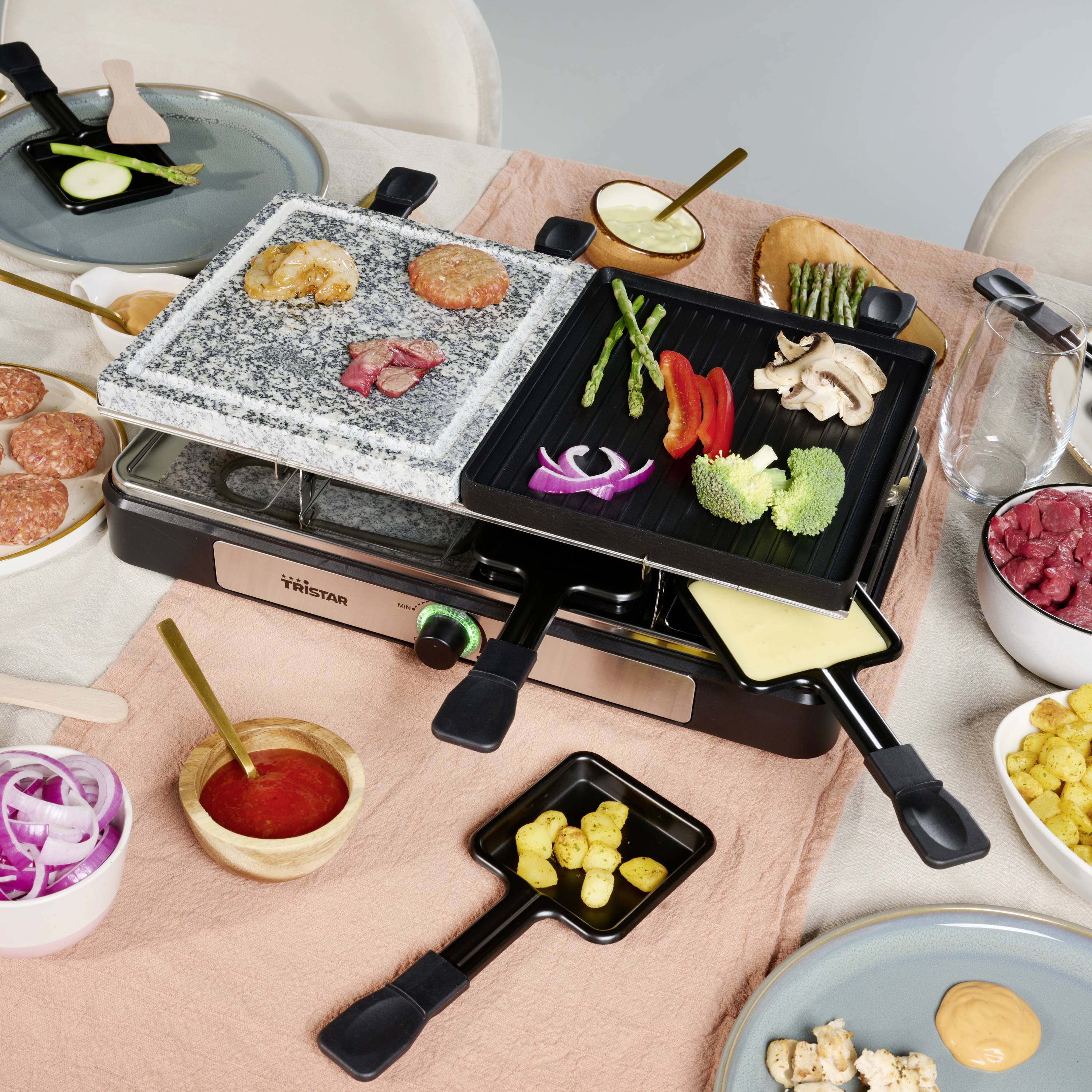 Tristar RA-2747 griglia per raclette 8 persona(e) 1400 W Nero-7