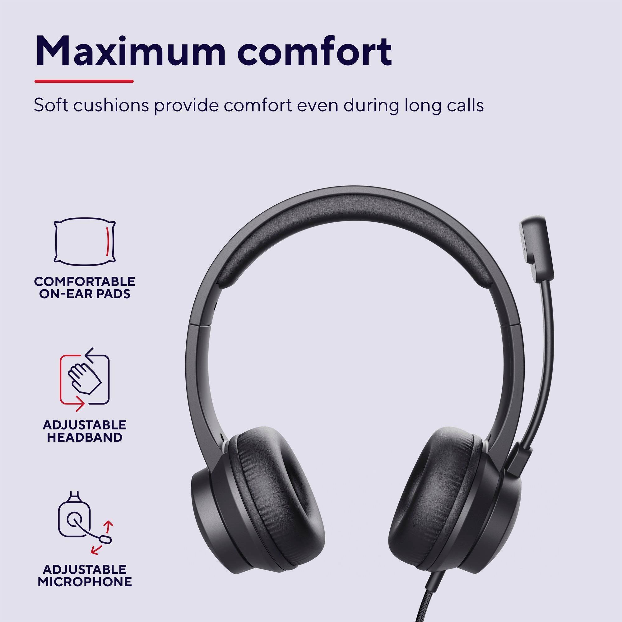 Trust HS-200 Auricolare Cablato A Padiglione Ufficio USB tipo A Nero 24186-9