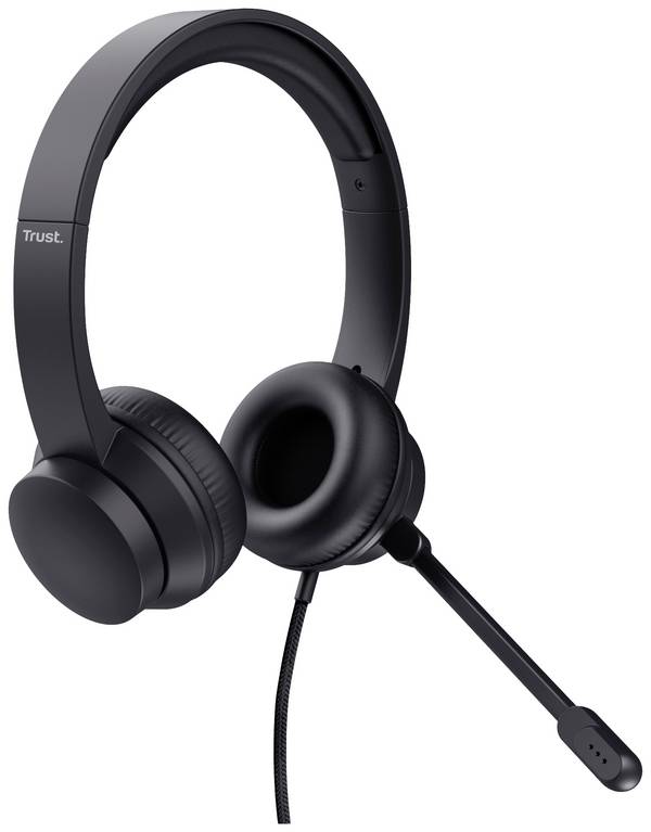 Trust HS-200 Auricolare Cablato A Padiglione Ufficio USB tipo A Nero 24186