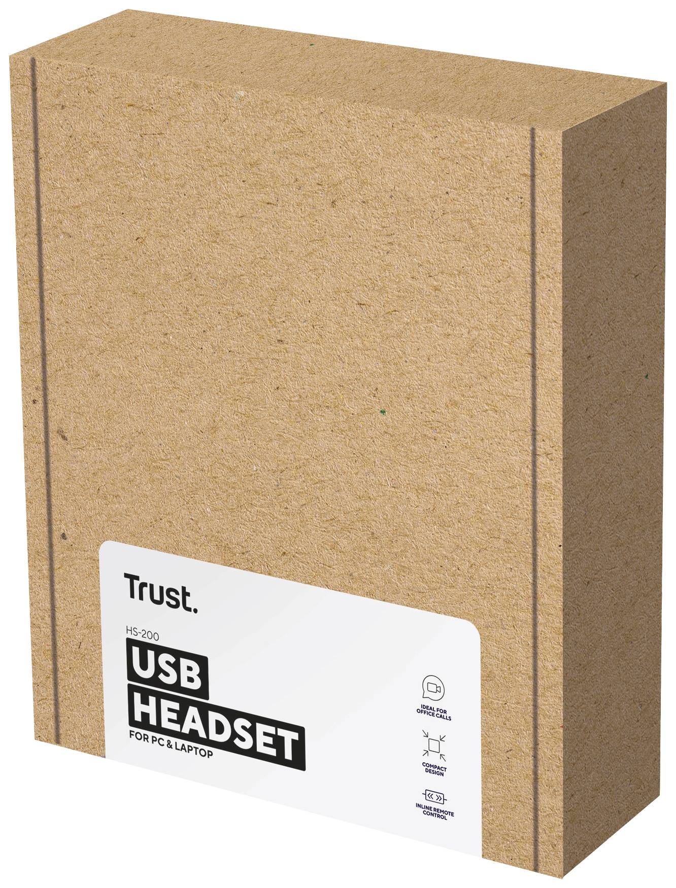 Trust HS-200 Auricolare Cablato A Padiglione Ufficio USB tipo A Nero 24186-6