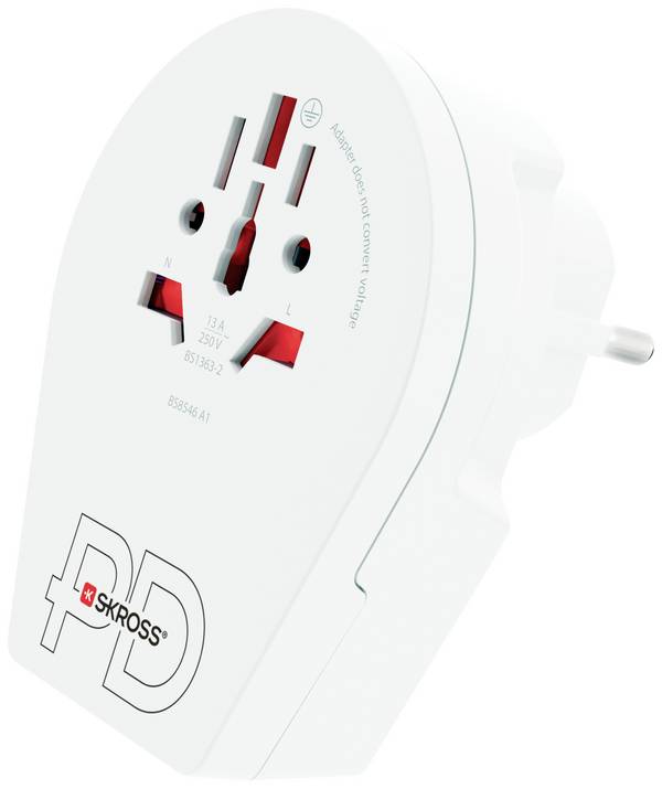 Skross 1.500290 Adattatore da viaggio  Country Adapter World to Europe USB C20PD
