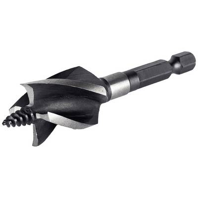 Trapano con tagliente largo e gambo esagonale, adatto per lavori in legno.