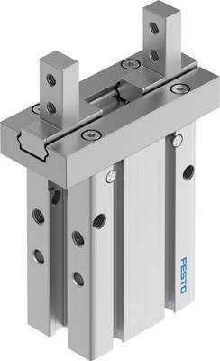 Pinza pneumatica a due ganasce parallele.