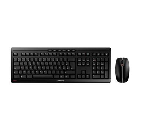 CHERRY Stream Senza fili (radio) Kit tastiera, mouse Belga, AZERTY Nero