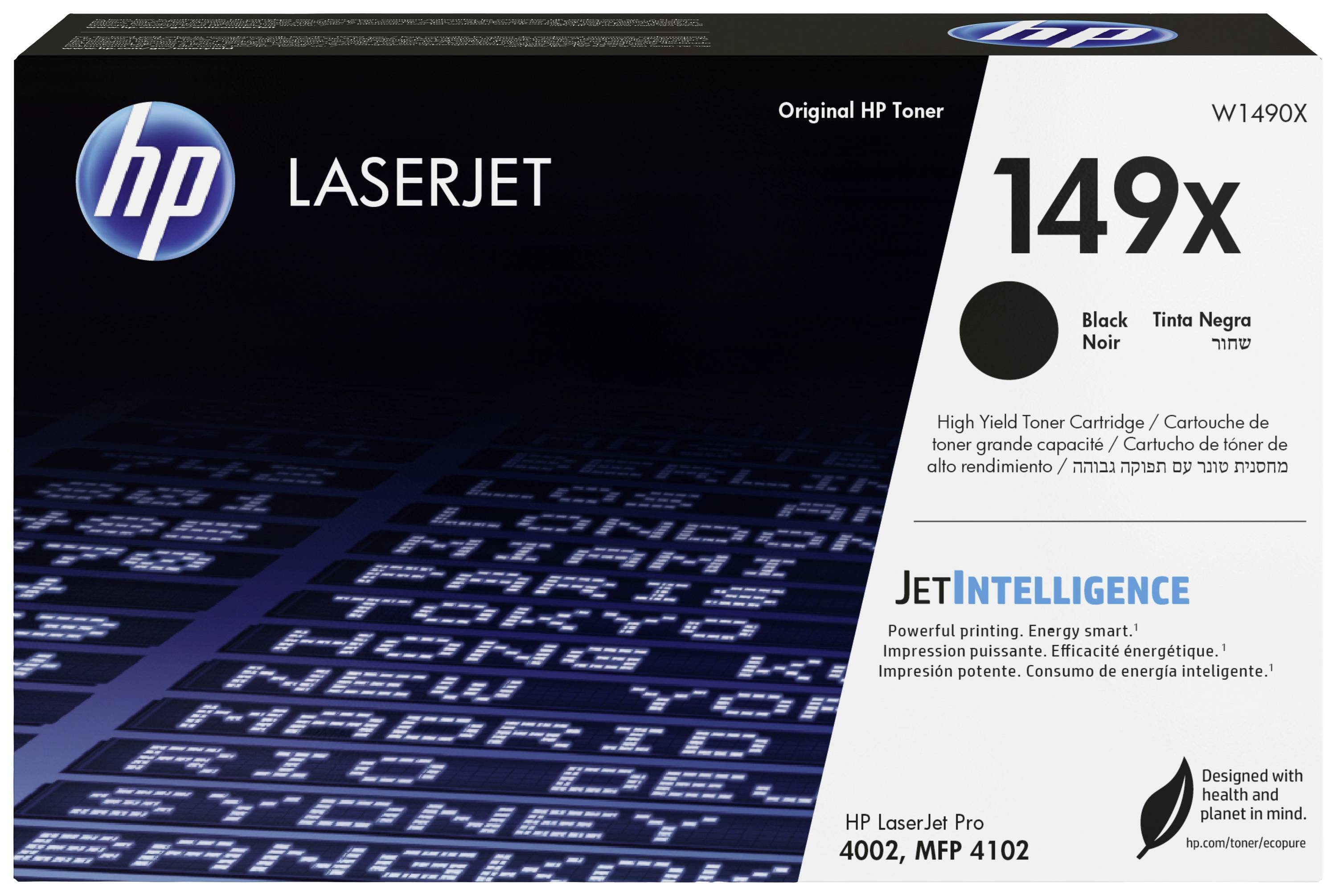 Cartuccia toner HP LaserJet 149X; alta capacità in nero; compatibile con HP LaserJet Pro 4002, MFP 4102; per stampe di alta qualità.