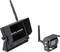 Set di telecamera retromarcia wireless con monitor a sinistra e telecamera a destra; entrambi con antenne, per una navigazione veicolare sicura.