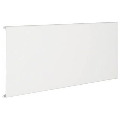 Un pannello riscaldante rettangolare bianco installato a parete, dal design minimalista, offre un riscaldamento efficiente degli ambienti.