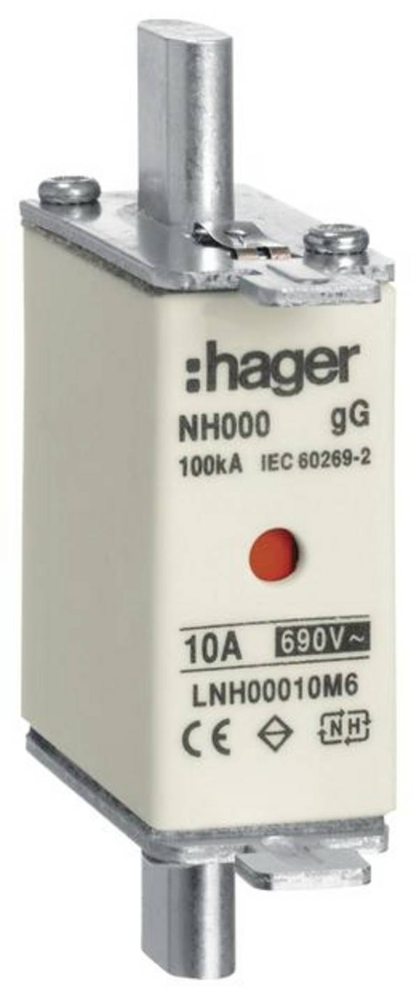 Hager LNH00010M6 Fusibile NH 10 A 3 pz.