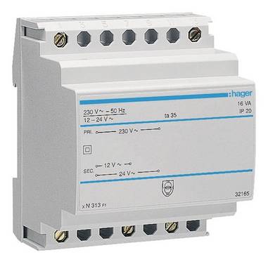 Hager ST313 Trasformatore di sicurezza 12 V, 24 V 1.33 A