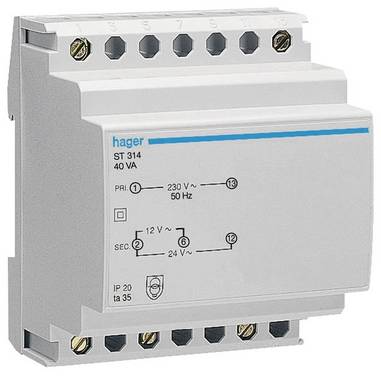 Hager ST314 Trasformatore di sicurezza 12 V, 24 V 3.33 A