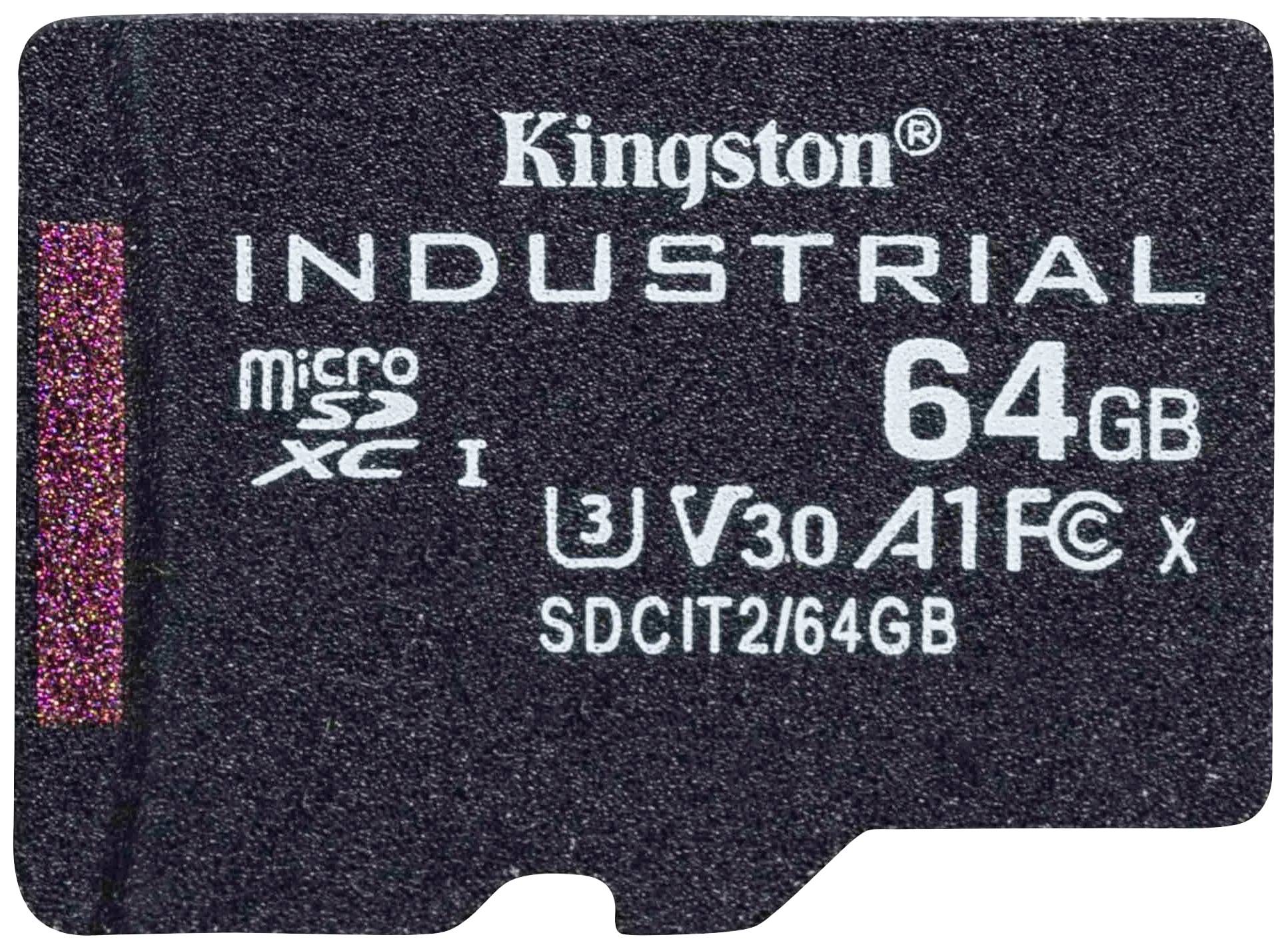 Kingston Industrial Scheda microSDXC Industrial 64 GB Class 10 UHS-I Standard prestazioni A1
