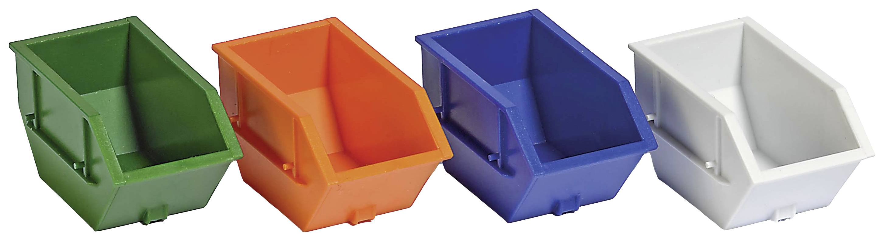 Busch 7753 H0 4 container di posa 2,5 m³ Modello pronto, già assemblato