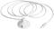 Un cavo bianco a spirale con una ventosa e una spina, probabilmente per applicazioni mediche o tecniche.