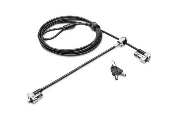 Kensington Lucchetto per laptop   Collegamento per due notebook, chiusura con testa a T superforte anti manipolazione 1800 mm NanoSaver™