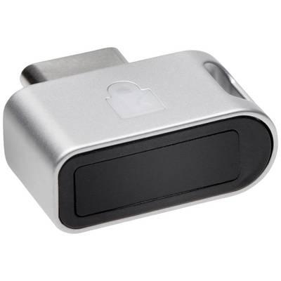 Una chiavetta USB-C di sicurezza per l'autenticazione a due fattori con inserto nero, spesso utilizzata per aumentare la sicurezza degli accessi digitali.