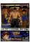 Una action figure del personaggio Fei Long del videogioco 'Street Fighter II: The Final Challengers', con teste e mani aggiuntive. La confezione mostra i punti e l'avvertenza di età dai 8 anni.