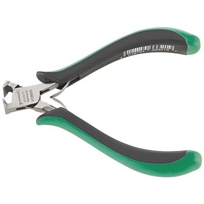 Una tronchese verde-nera in metallo con impugnature in plastica, utilizzata per tagliare artigli o unghie.