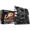 Immagine di una scheda madre GIGABYTE B550M DS3H con la sua confezione. La scheda madre mostra i diversi slot di connessione e componenti.