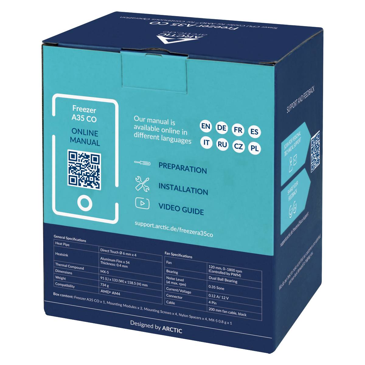 ARCTIC Freezer A35 CO Processore Refrigeratore 11,3 cm Alluminio, Nero 1 pz-9