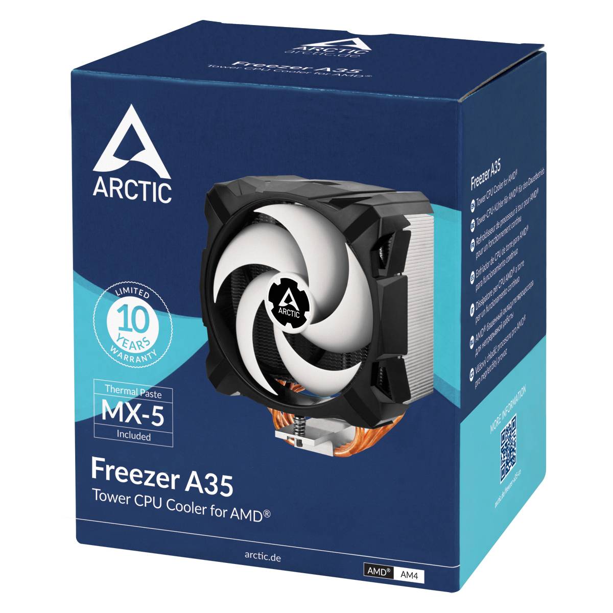 ARCTIC Freezer A35 Processore Refrigeratore 11,3 cm Alluminio, Nero, Bianco 1 pz-8