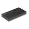 Un dispositivo elettronico nero con la scritta 'Lindy' e spie di stato. Può trasmettere segnali HDMI 4K tramite una connessione IP.