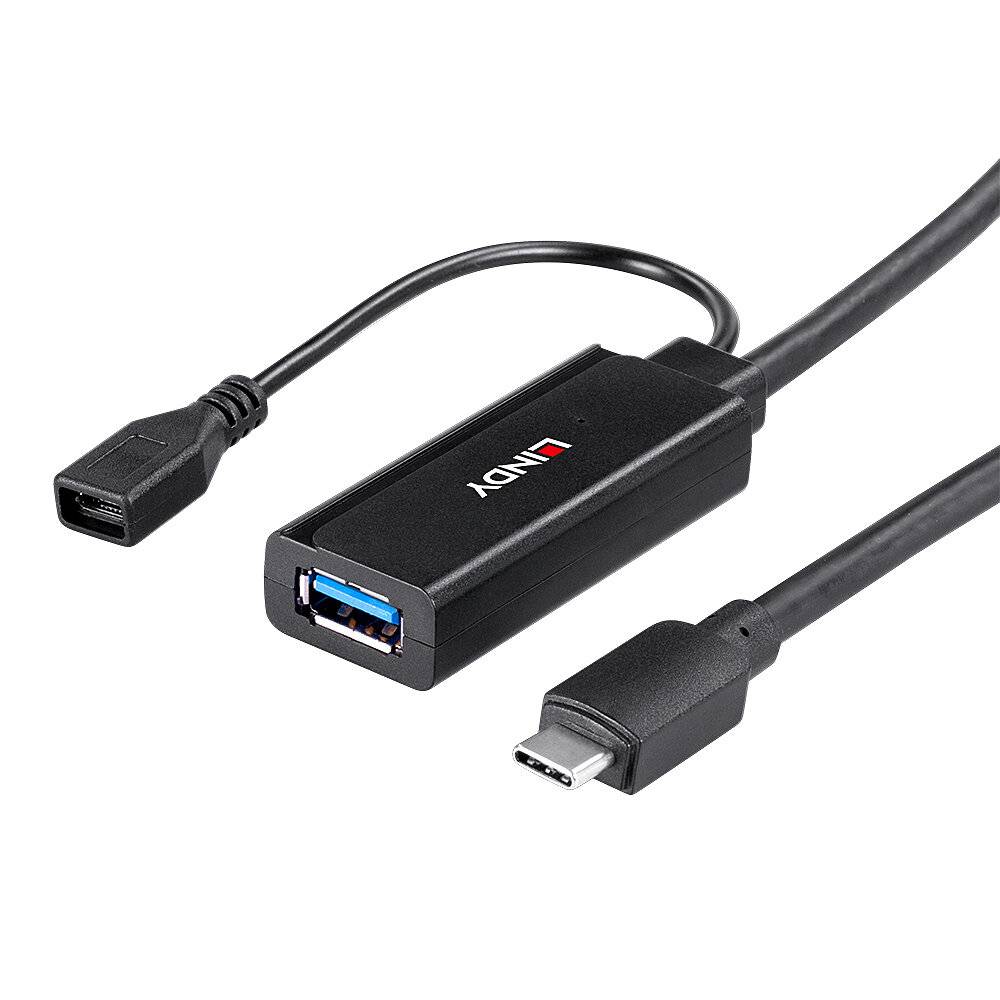 Cavo adattatore USB-C con connettore USB-C su un lato e porta USB-A sull'altro, per il trasferimento dati.