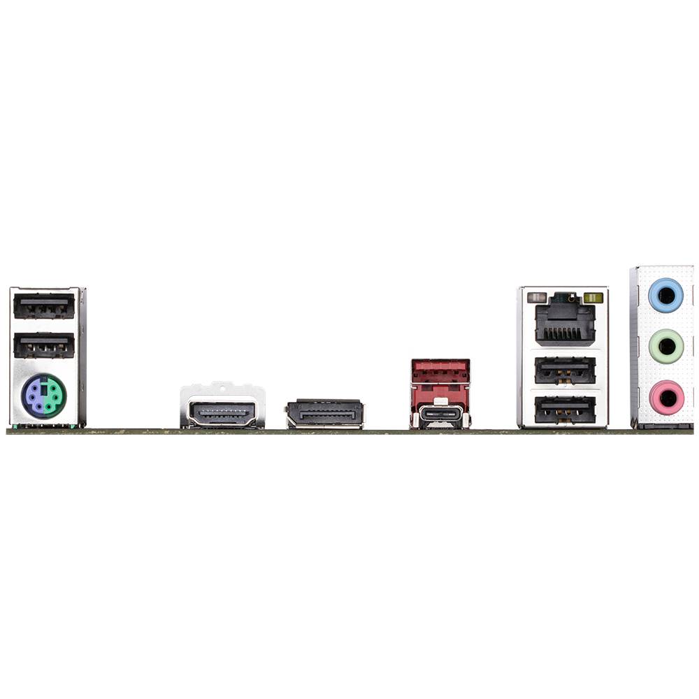 Porte su una scheda madre: PS/2, USB, HDMI, DisplayPort, Ethernet, jack audio.