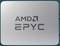 Microchip con la scritta 'AMD EPYC', posizionato su un processore per computer.