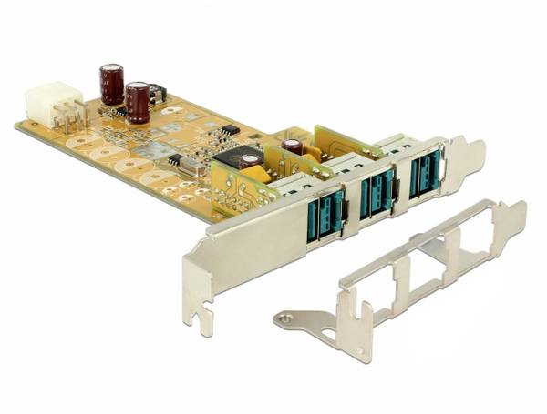 DeLock - USB-Adapter - PCIe 1.1 - PoweredUSB 2.0 (12 V) x 3