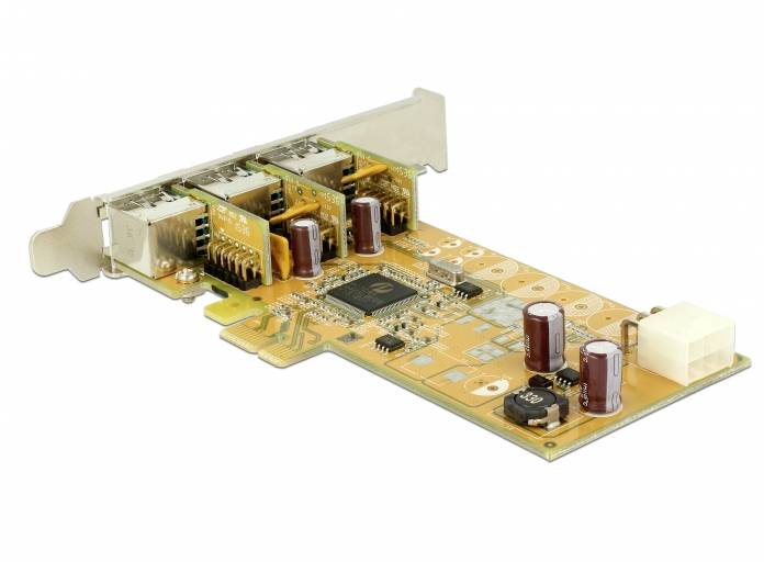 DeLock - USB-Adapter - PCIe 1.1 - PoweredUSB 2.0 (12 V) x 3-1