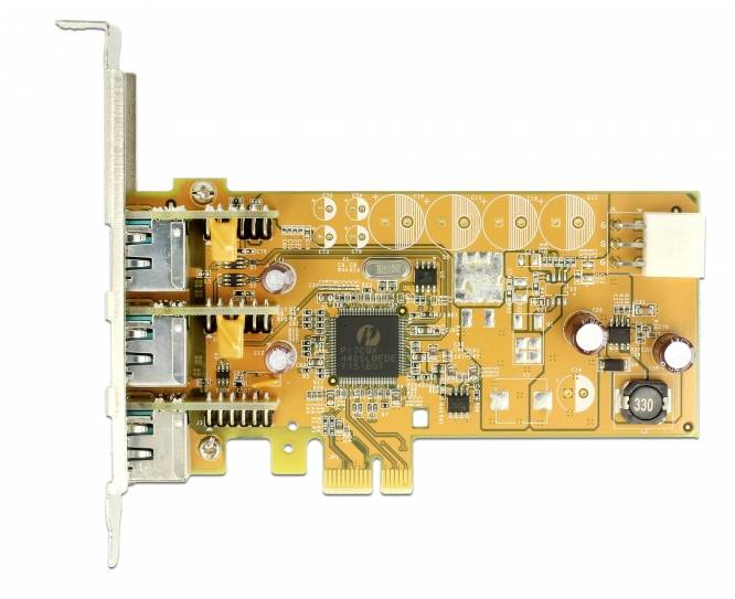 DeLock - USB-Adapter - PCIe 1.1 - PoweredUSB 2.0 (12 V) x 3-2