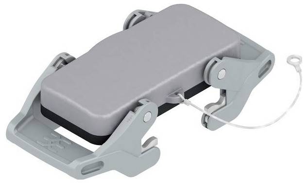 Alloggiamento (connettore industriale), coperchio per parte inferiore dell'alloggiamento, staffa trasversale sul lato inferiore, dimensioni: 6, IP65 (nello stato inserito) HDC 16B DMDQ 2QB N Weidmüller Contenuto: 1 pz. Coperchio