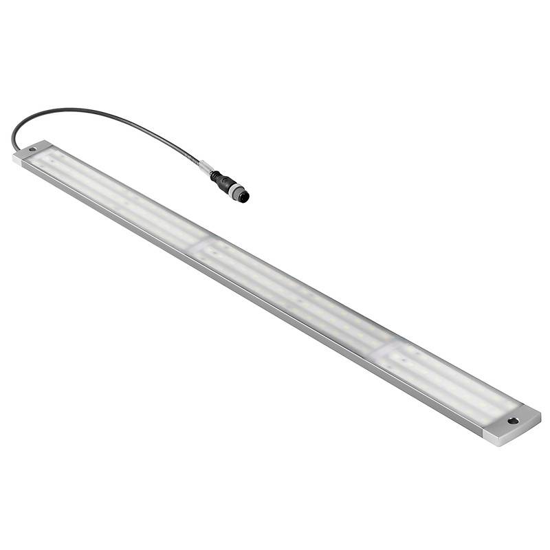 Lampada rettangolare a LED lunga con connessione cavo integrata. Perfetta per un'illuminazione uniforme in ambienti residenziali e lavorativi.