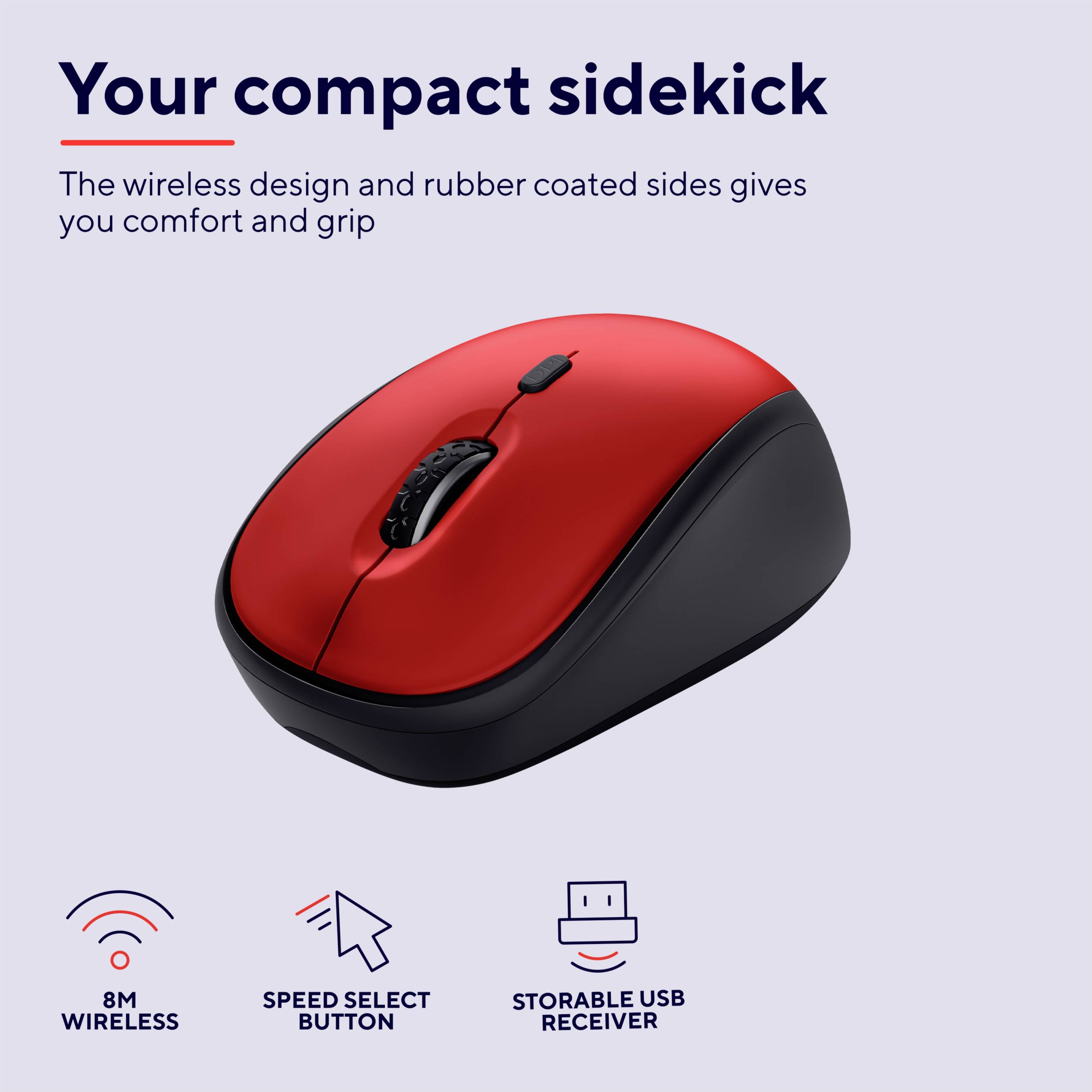 TRUST MOUSE YVI WIRELESS, ECO, ROSSO-12