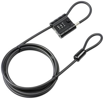 Burg Wächter Snap+Lock 725 300 Lucchetto a cavo  Nero  Lucchetto a codice