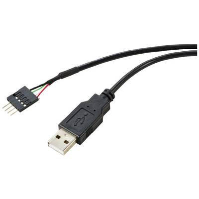 'Cavo USB con connettore e fili scoperti, idoneo per il collegamento a schede madre o dispositivi elettronici.'