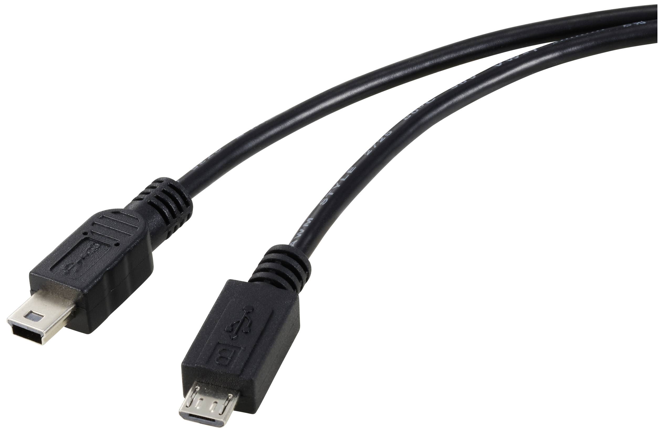 Due cavi USB neri: uno con connettore Mini-USB e uno con connettore Micro-USB.