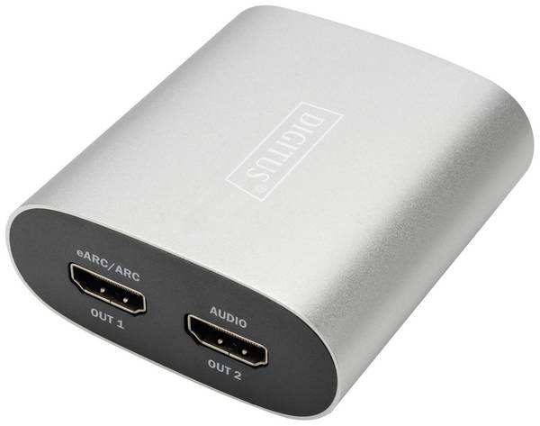 Digitus DS-45337 HDMI Adattatore  Argento, Nero (eARC)