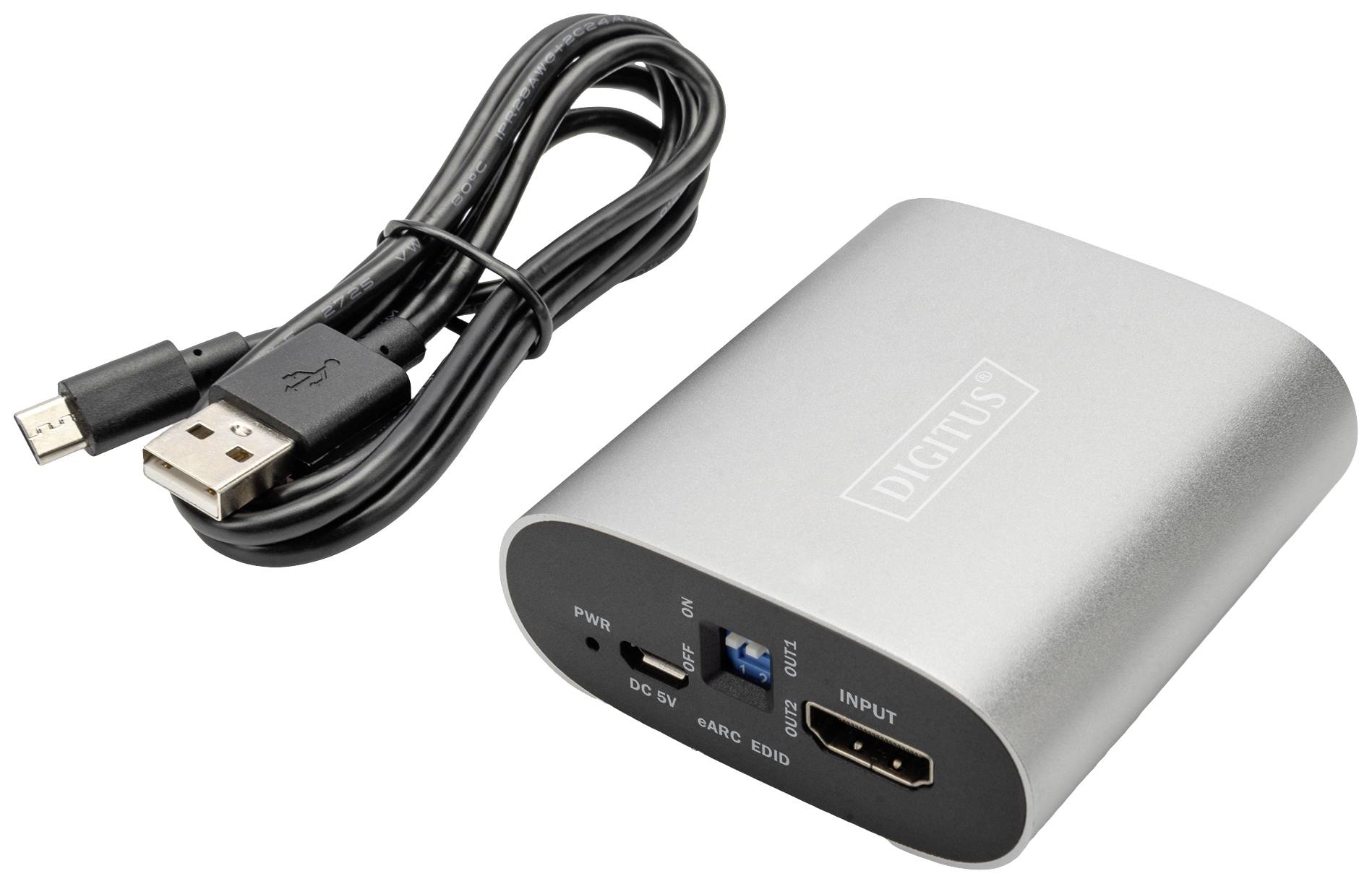 Digitus DS-45337 HDMI Adattatore Argento, Nero (eARC)-4