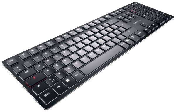 CHERRY KW X ULP Bluetooth® Tastiera Tedesco, QWERTZ Nero Pulsanti silenziosi, Ricaricabile