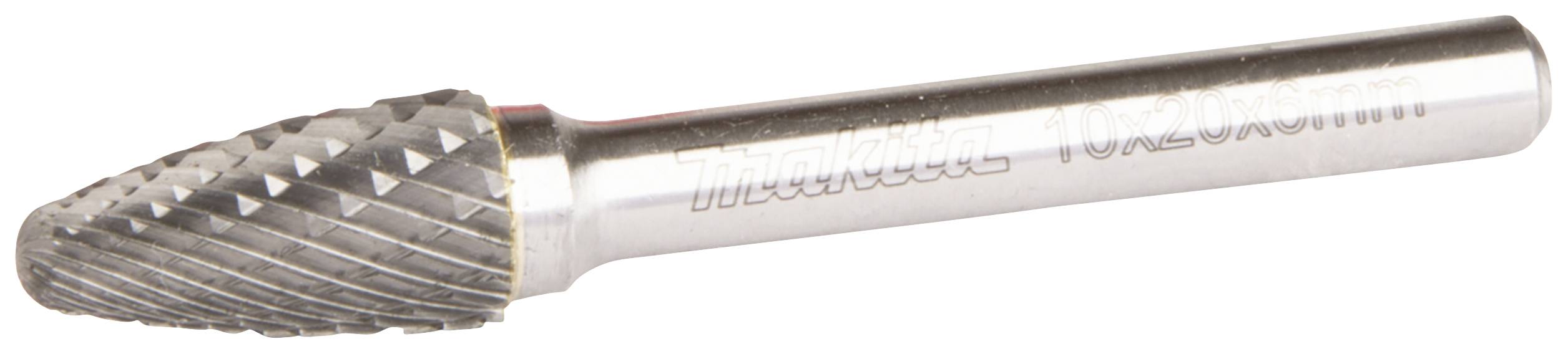 Makita B-52788 Punta fresatrice Metallo temprato Arco a tutto sesto Lunghezza 20 mm Dimensione, Ø 10 mm Lunghezza operativa 20 mm Diametro albero 6 mm 1 pezzo