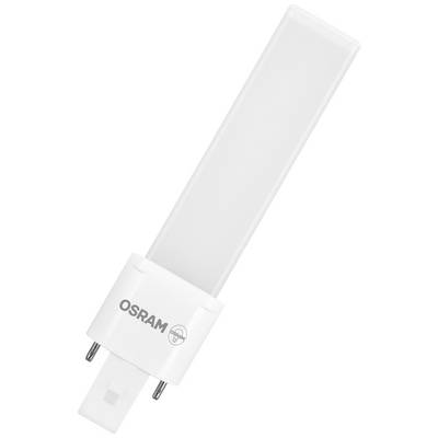Una lampada LED Osram bianca con due pin alla base, idonea per applicazioni a risparmio energetico in diversi impianti di illuminazione.