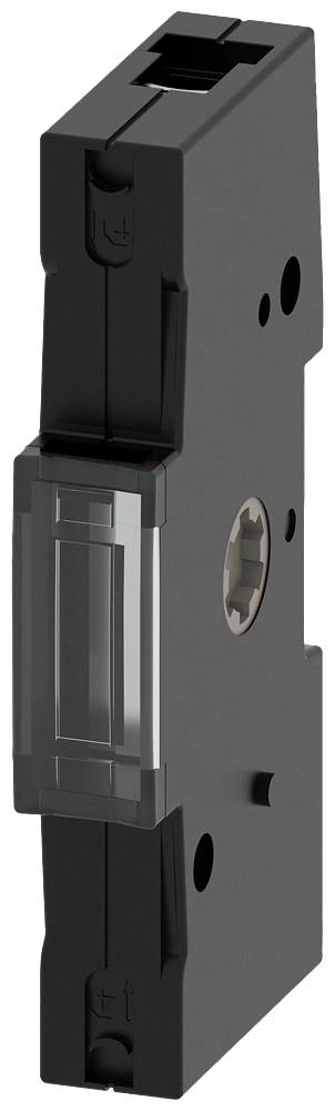 Sottile componente nero con copertura in vetro e cavità centrale. Utilizzato nei circuiti elettrici per protezione o isolamento.