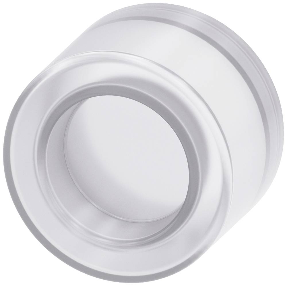 Una copertura cilindrica trasparente in materiale plastico, probabilmente parte di un dispositivo o prodotto più ampio.