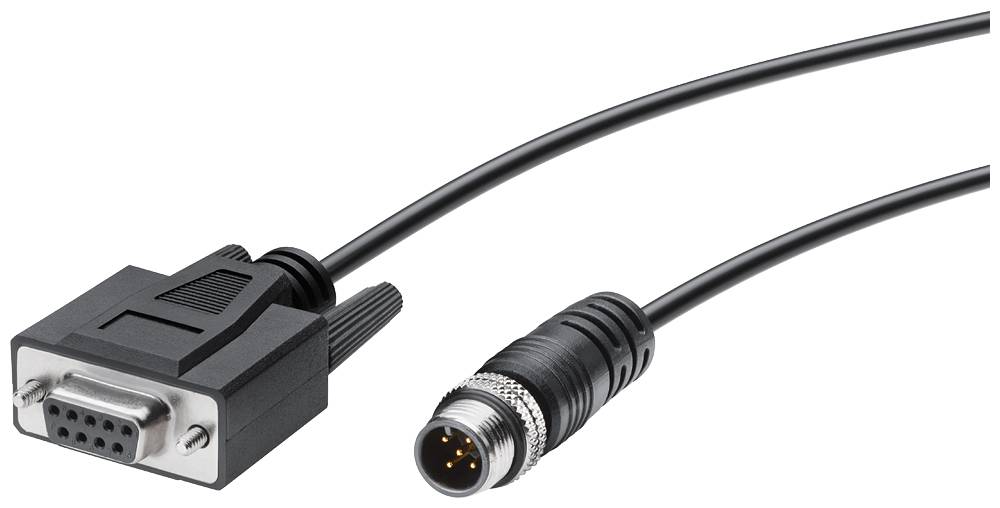 Un adattatore da VGA a Mini-DIN mostra due estremità di cavi: a sinistra un connettore VGA con 9 pin, a destra un connettore maschio Mini-DIN.