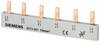 Siemens 5ST3608 Barra di distribuzione, collegamento 10 mm2: 6x trifase con protezione da contatti accidentali Barra di distribuzione con pin 10 pz.