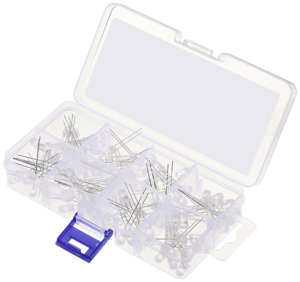 <br> TRU COMPONENTS<br> <br> Diodo LED<br> 5 mm<br> Lente lattiginosa<br> 100 °<br> 20 mA<br> 1.8 V, 3.4 V<br> Rosso, Giallo, Arancione, Blu, Verde, Rosa, Bianco caldo, Bianco freddo<br> 1560 mcd, 2180 mcd, 3000 mcd, 4200 mcd, 5800 mcd<br> <br>
