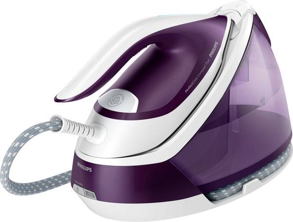 Philips Home PerfectCare Compact Plus GC7933/30 Ferro da stiro con caldaia 2400 W Viola, Bianco